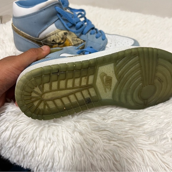 Air jordan 1 mid alpha white university blue sz 9 - Picture 6 of 16